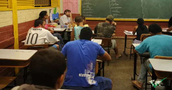Alunos em uma sala de aula
